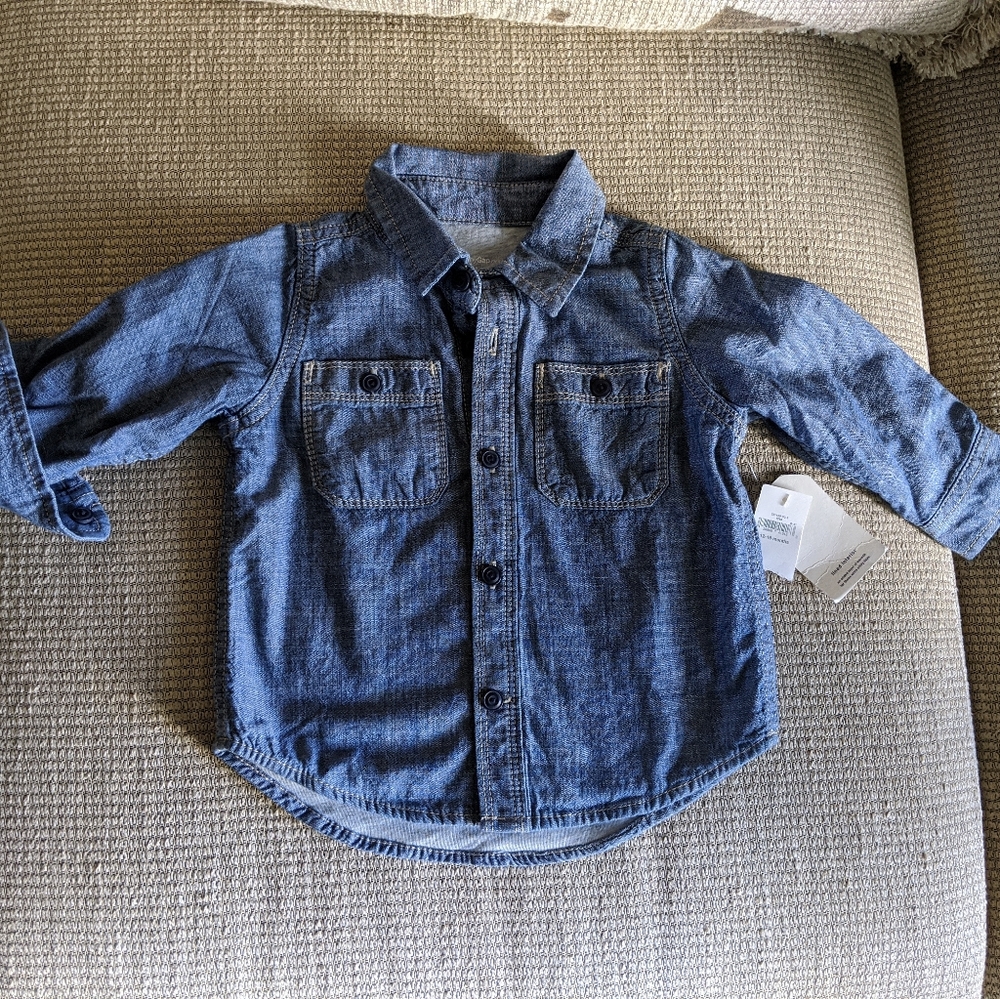 Toddler Long Sleeve Denim Shirt